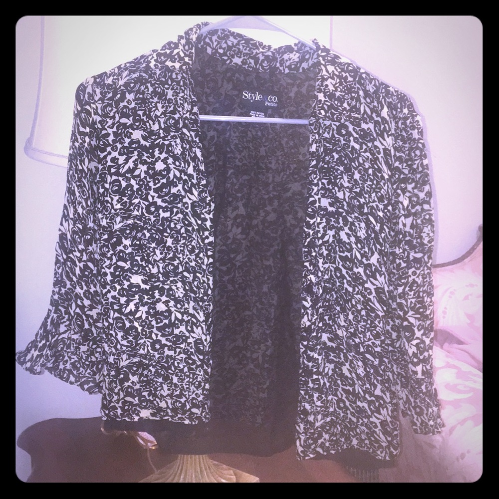 Black and Beige Blouse